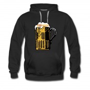 Men's Hot Style I Love Beer With Mug Hoodie