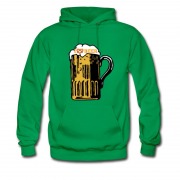 Men's Hot Style I Love Beer With Mug Hoodie
