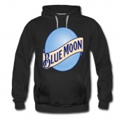 Men's Hot Top Awesome Design Blue Moon Logo Hoodie