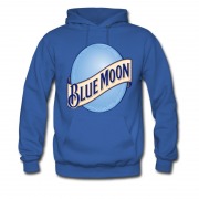 Men's Hot Top Awesome Design Blue Moon Logo Hoodie