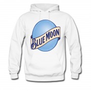 Men's Hot Top Awesome Design Blue Moon Logo Hoodie
