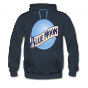 Men's Hot Top Awesome Design Blue Moon Logo Hoodie
