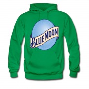 Men's Hot Top Awesome Design Blue Moon Logo Hoodie