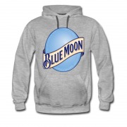 Men's Hot Top Awesome Design Blue Moon Logo Hoodie