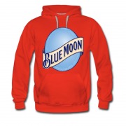 Men's Hot Top Awesome Design Blue Moon Logo Hoodie