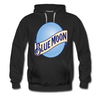 Men's Hot Top Awesome Design Blue Moon Logo Hoodie