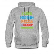 Men's I Like Pizza And Sleep Own Text Hoodie