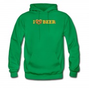 Men's I Love Beer Ribbon Hoodie