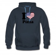 Men's I Love Usa Pizza Hoodie
