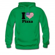 Men's I Love Usa Pizza Hoodie