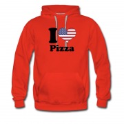 Men's I Love Usa Pizza Hoodie