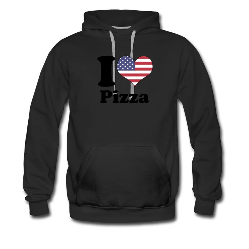 Men's I Love Usa Pizza Hoodie