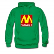 Men's Im Loving It Parody Mcdonald Hot Logo Hoodie