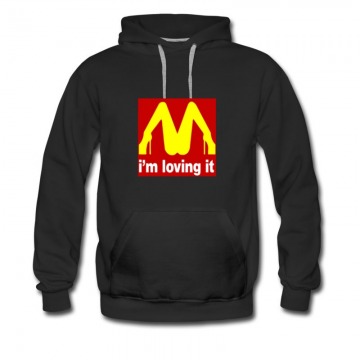 Men's Im Loving It Parody Mcdonald Hot Logo Hoodie