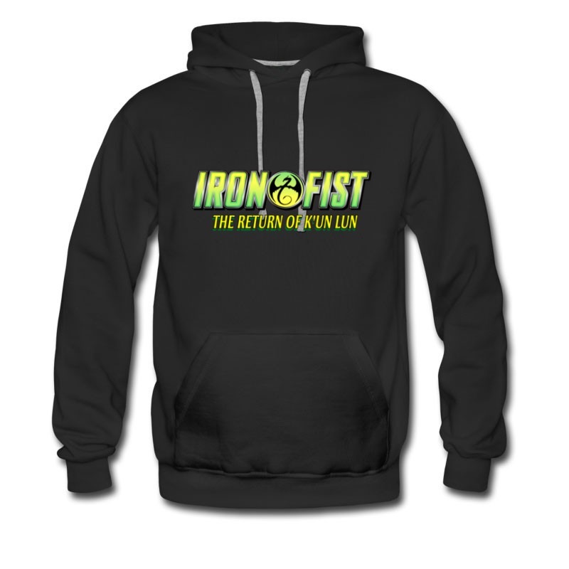 Men's iron fist logo Hoodie