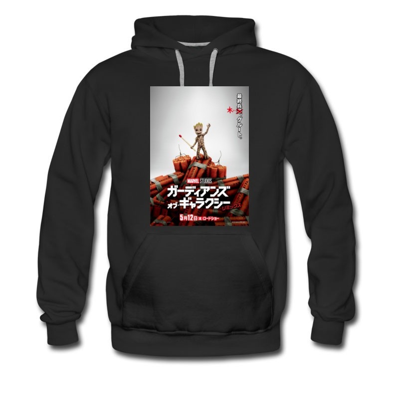 Men's Japanes Poster Guardian Of The Galaxy Vol 2 Im Groot Hoodie
