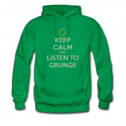 Men's Keep Calm And Listen To Grunge Music Apron Hoodie
