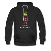 Men's Keep Calm And Merry Christmas Santa Bell Hoodie