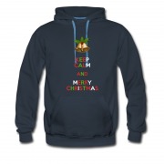 Men's Keep Calm And Merry Chritmas Bell Logo Hoodie