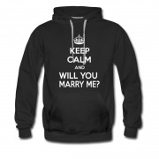 Men's Keep Calm And Will You Marry Me? Hoodie