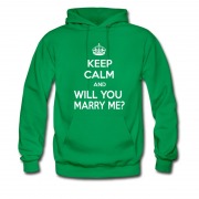 Men's Keep Calm And Will You Marry Me? Hoodie