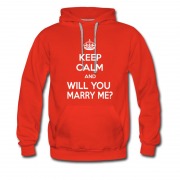 Men's Keep Calm And Will You Marry Me? Hoodie