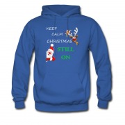 Men's Keep Calm Christmas Still On Hoodie