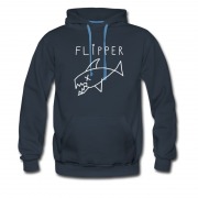 Men's Kurt Cobain Style Flipper Fish Hoodie