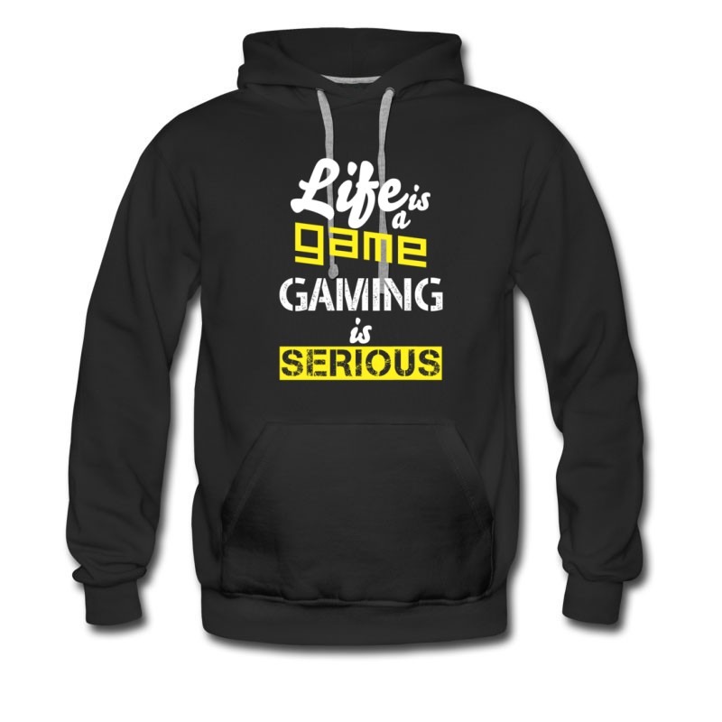 Men's Life Is A Gmae Gaming Is Serious Hoodie