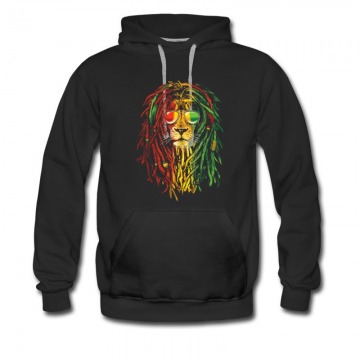 Men's Lion Rhasta Jamaica Style King Jungle Hoodie