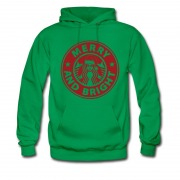 Men's Merry And Bright Starbuck Christmas Starbuck Logo Christmas Hoodie