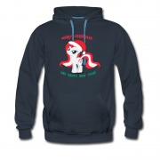 Men's Mery Chrismtmas Rainbow Donkey Hoodie