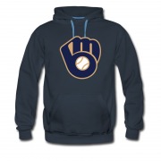 Men's Milwaukee Brewers Majestic Baseball Mlb Hoodie
