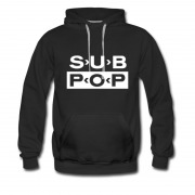 Men's Music Sub Pop Grunge Black T-shirt Hoodie