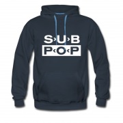 Men's Music Sub Pop Grunge Black T-shirt Hoodie
