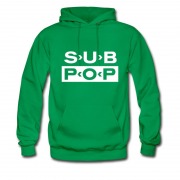 Men's Music Sub Pop Grunge Black T-shirt Hoodie
