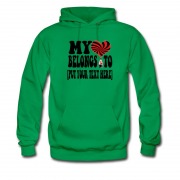 Men's My Belong Love To ( Put Your Text ) Own Design Hoodie