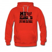 Men's My Belong Love To ( Put Your Text ) Own Design Hoodie