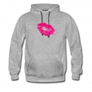 Men's Neon Pink Lips Womens Hoodie