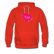 Men's Neon Pink Lips Womens Hoodie