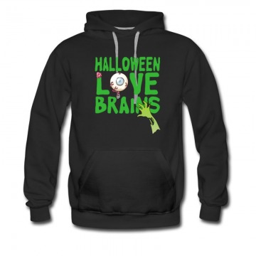 Men's New Halloween Love Brains Hoodie