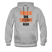 Men's New Haloween Trick Or Beer Hoodie