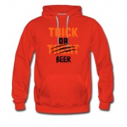 Men's New Haloween Trick Or Beer Hoodie