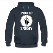 Men's New Hot Public Enemy Logo Style Rap Music Hoodie