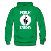 Men's New Hot Public Enemy Logo Style Rap Music Hoodie