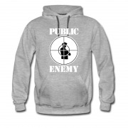 Men's New Hot Public Enemy Logo Style Rap Music Hoodie