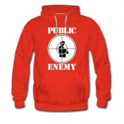 Men's New Hot Public Enemy Logo Style Rap Music Hoodie