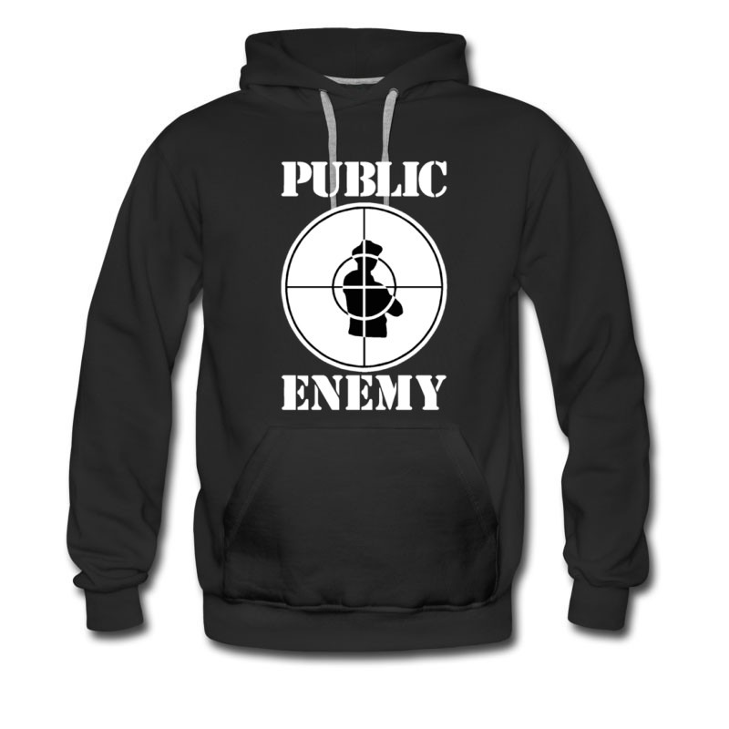 Men's New Hot Public Enemy Logo Style Rap Music Hoodie