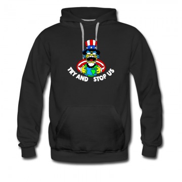 Men's New Hot Try And Stop Us America Cartoon Funny Hoodie
