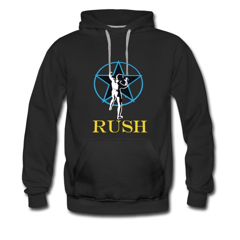 Men's New Rush Star Black Hoodie
